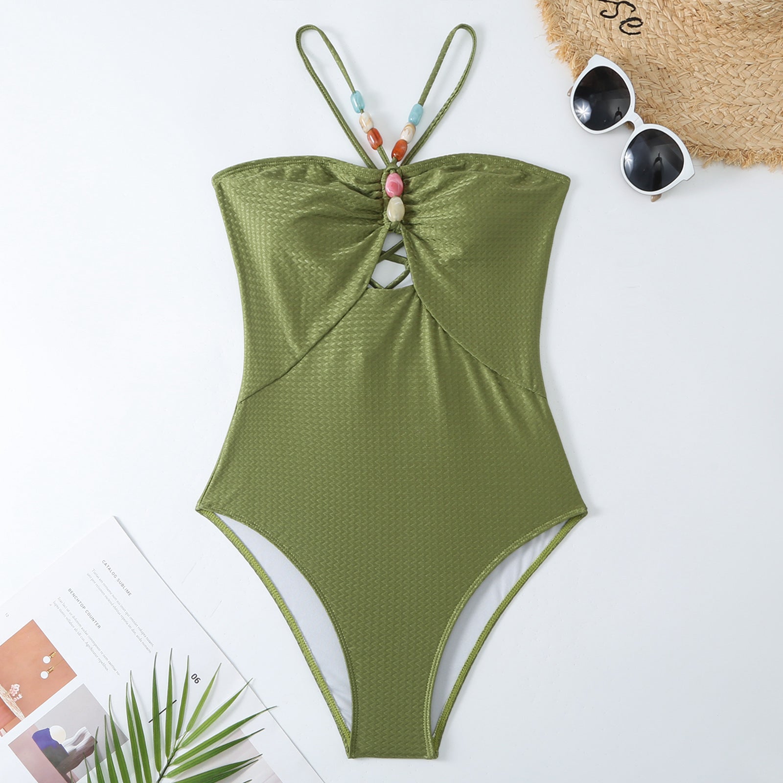 Arrival Solid Color One Piece Women Swimwear Suit French Retro Covering Belly Thin Swimming Bella Mia